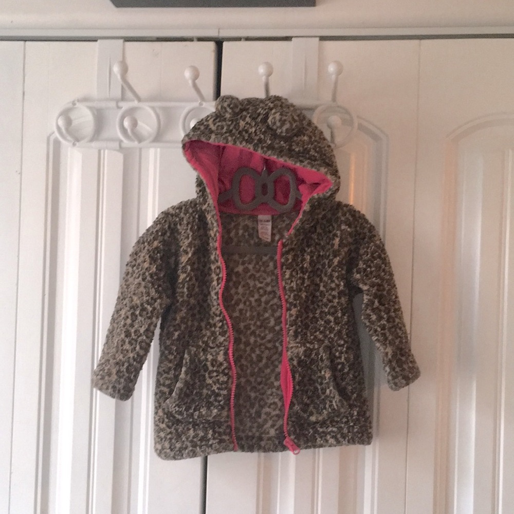 Toddler adorable Cheetah fuzzy coat